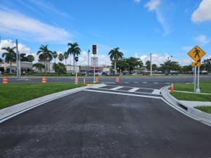 The newly paved turn lane from westbound Colonial Boulevard to northbound Fowler Street is now open.