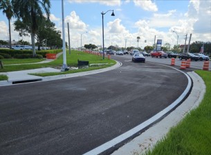 The newly paved turn lane from westbound Colonial Boulevard to northbound Fowler Street is now open.