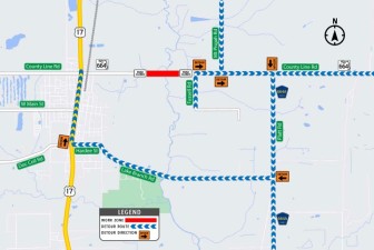 Westbound Detour: Take Platt Road to Lake Branch Road and head west to Hardee Street. Take Hardee Street to US 17 back to County Line Road.