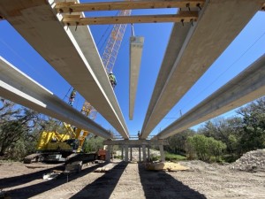 Placing Bridge Beams in February 2025