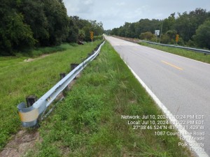 Existing County Line Road Bridge over Peace River - July 2024