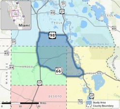 SR 66 to US 98 Study Area Map